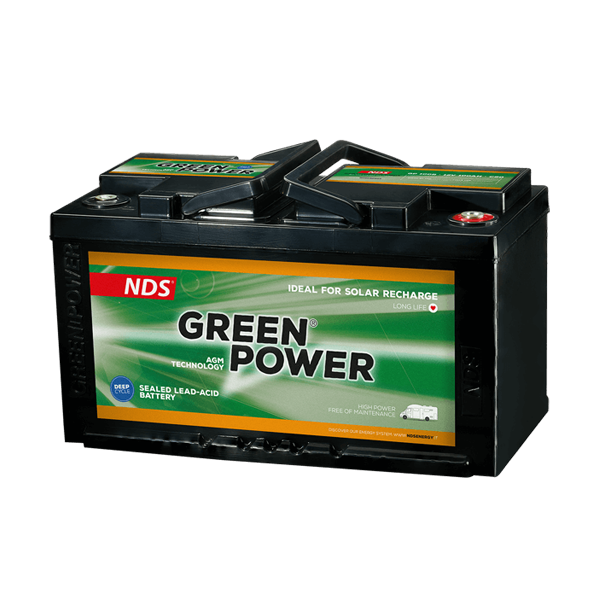 Batterie 12v-100ah decharge lente agm loisir + a droite techni-power